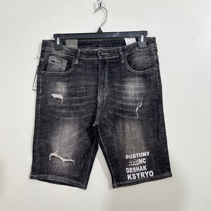 DAN KING HAND RIPPED DENIM SHORT BRAND NEW