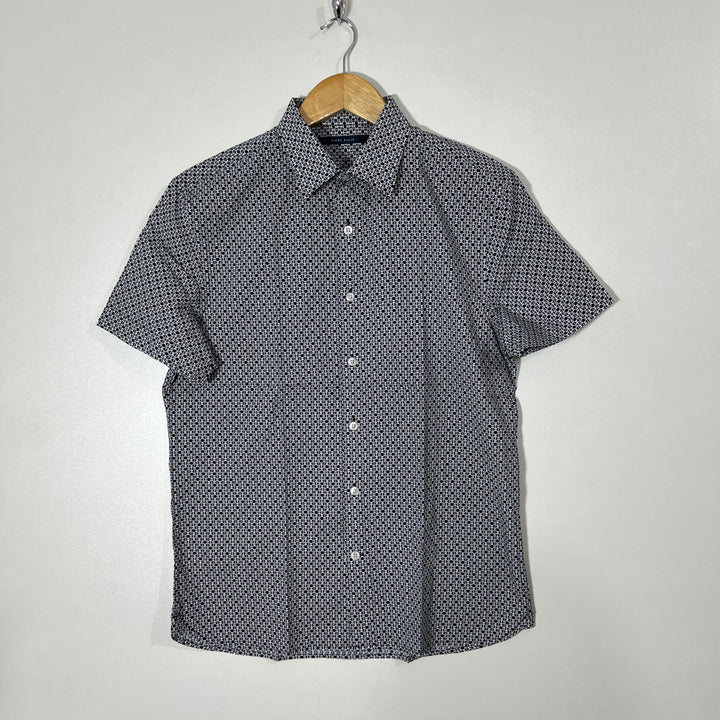PERRY ELLIS HALF SLEEVES COTTON SHIRT