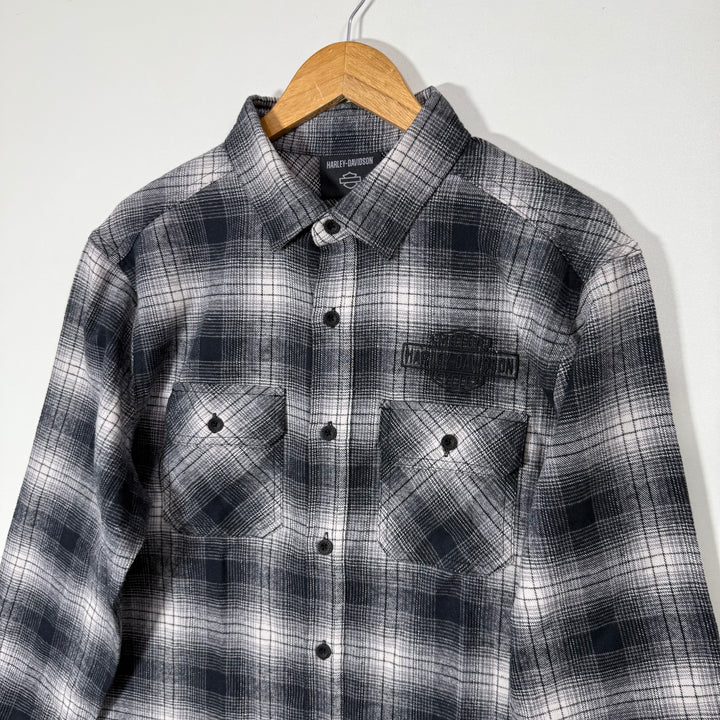 HURLEY DIVISION DOUBLE POCKET FLANNEL CHECKERED SHIRT