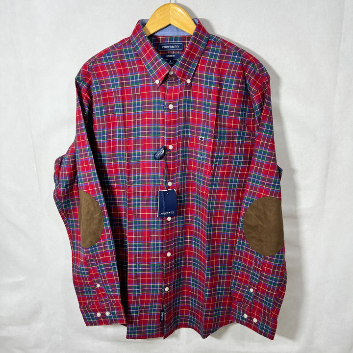 CROWN & IVY CLASSIC FIT BUTTON DOWN FLANNEL SHIRT BRAND NEW