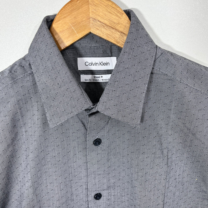 CALVIN KLEINSLIM FIT WRINKLE FREE SEMI FORMAL SHIRT