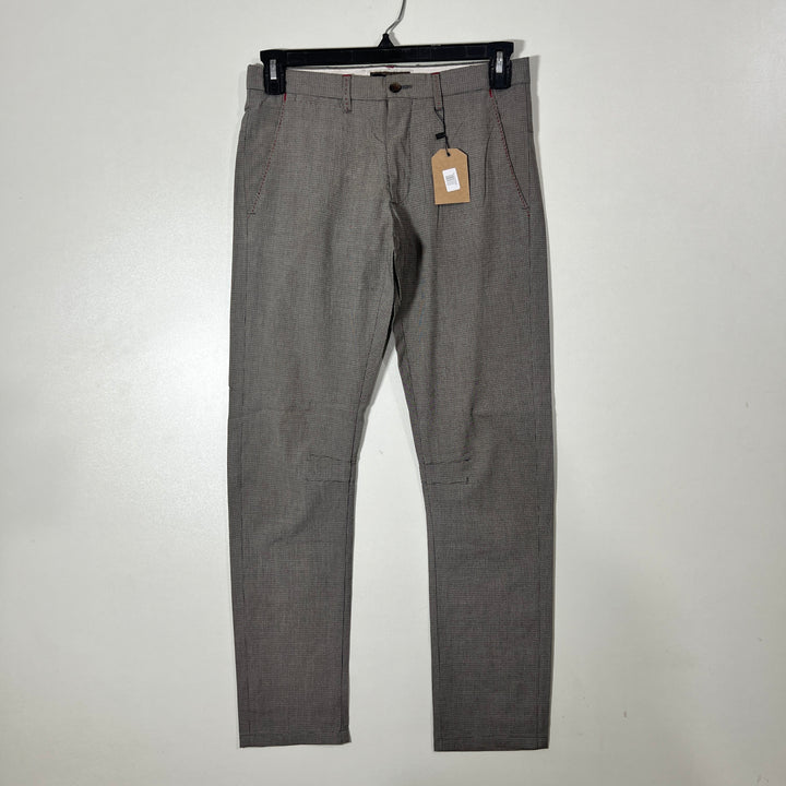 ZARA MAN STRAIGHT FIT CHECKERED COTTON PANT