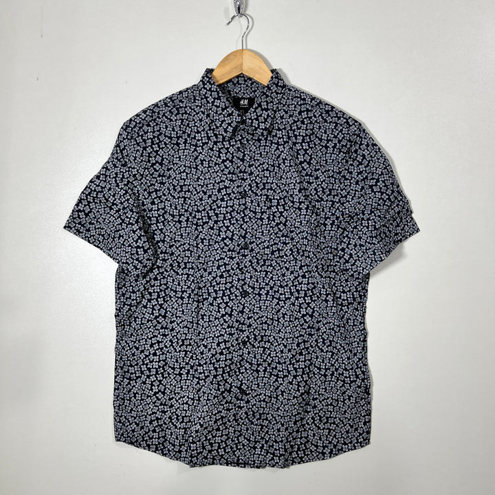 H&M REGULAR FIT BUTTON DOWN HALF SLEEVES COTTON SHIRT