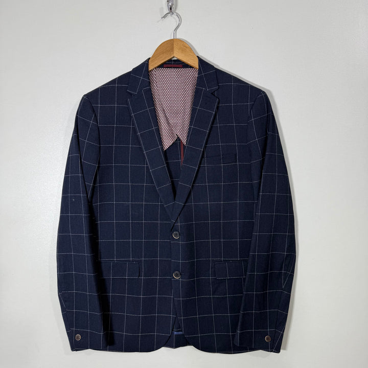 POLITIX SOFT TAILORED CHECKERED BLAZER