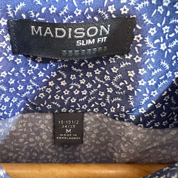 MADISON SLIM FIT PRINTED COTTON SHIRT BRAND NEW - JS BROTHERS 