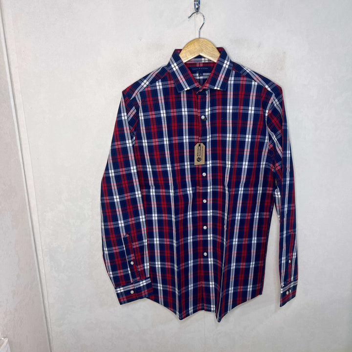 TOMMY HILFIGER SLIM FIT CHECKERED COTTON CASUAL SHIRT - JS BROTHERS 