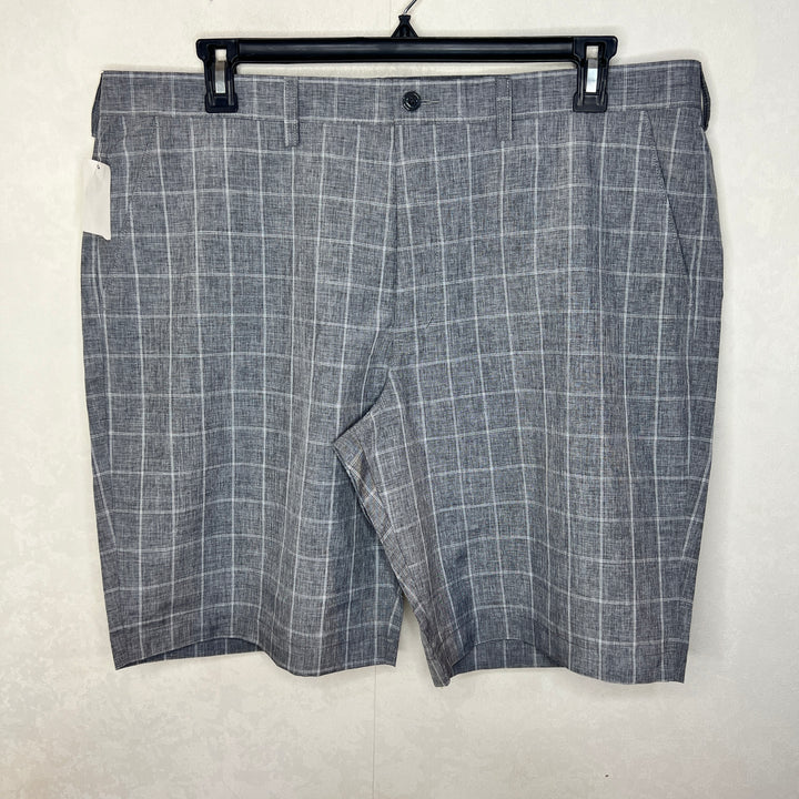 HAGGAR COOL 18 CHECKERED PERFORMANCE SHORT BRAND NEW