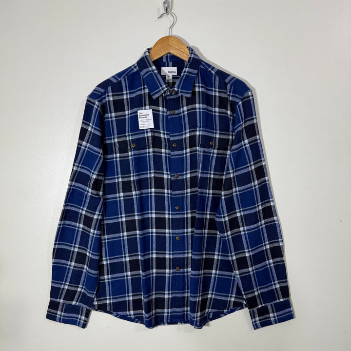 SONOMA SUPERSOFT DOUBLE POCKETS CHECKERED FLANNEL COTTON SHIRT BRAND NEW