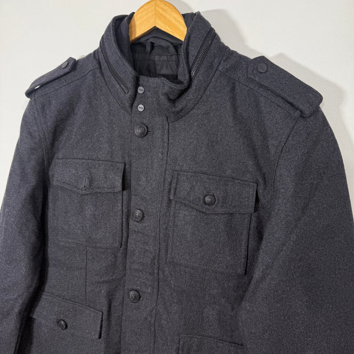 GUESS FOUR POCKET WOOL  JACKET GREY COLOUR