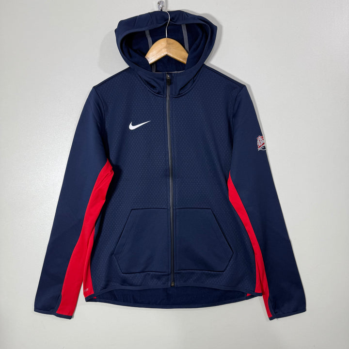 NIKE DRI FIT WOMEN  SPORT JACKET INNER FLEECE WITH HOOD