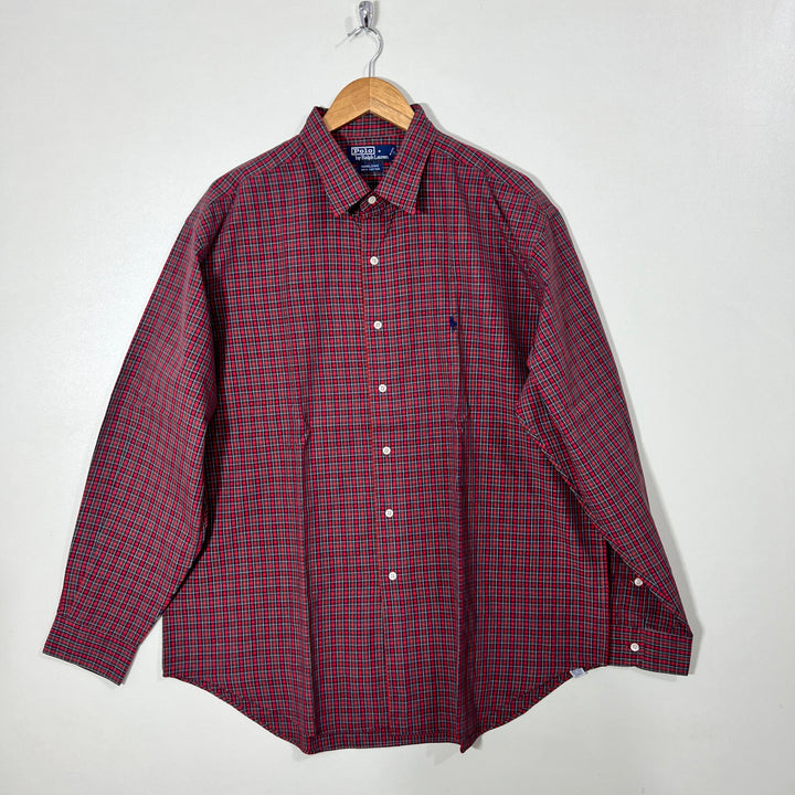 RALPH LAUREN POLO CHECKERED CASUAL COTTON SHIRT