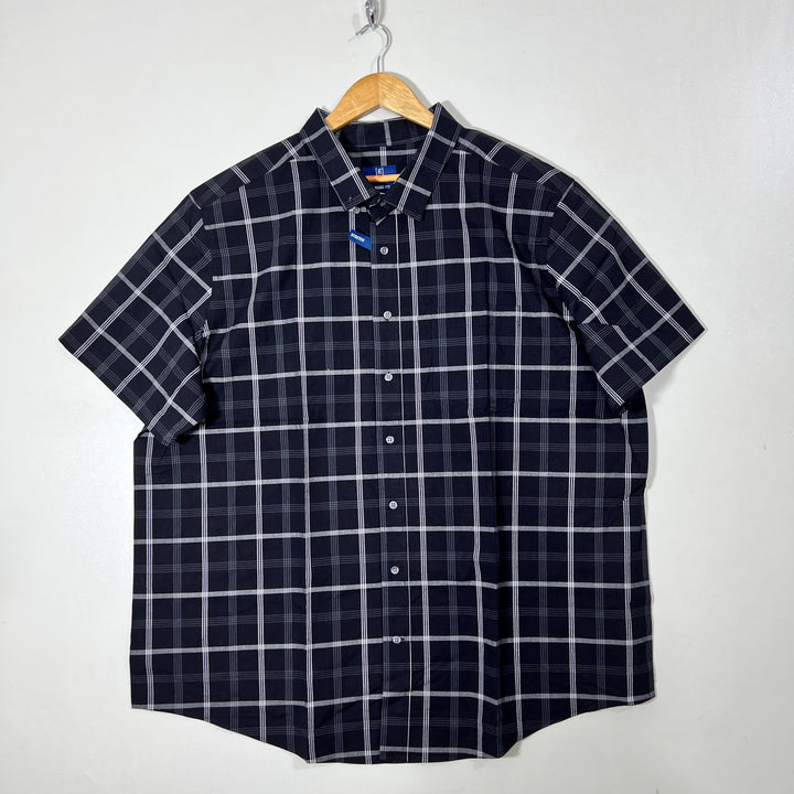 GEORGE BUTTON DOWN HALF SLEEVES SHIRT WITH STRETCH