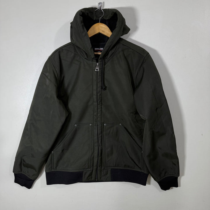 KIRKLAND SIGNATURE JACKET WITH HOOD GREEN COLOUR INNER FLEECE