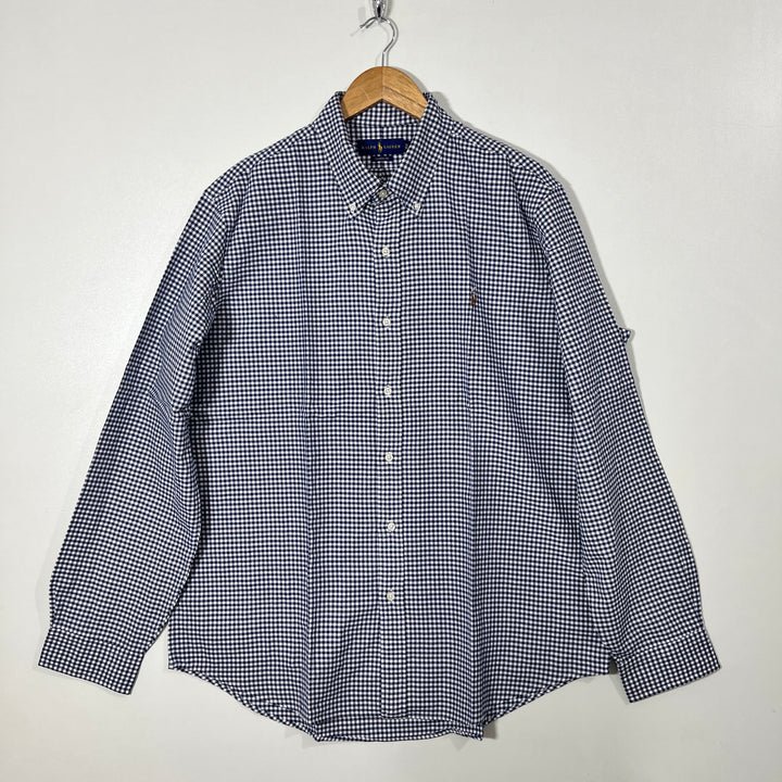 RALPH LAUREN POLO CLASSIC FIT BUTTON DOWN CHECKERED SHIRT