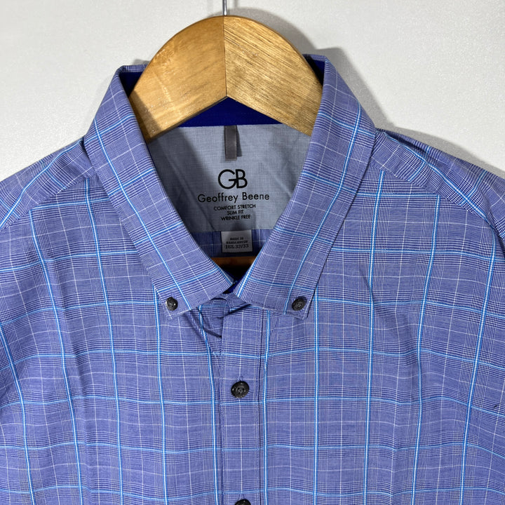 GEOFFREY BEENE BUTTON DOWN CHECKERED SHIRT