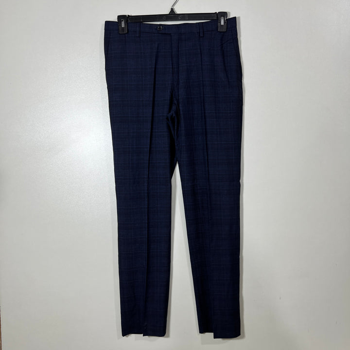 BURTON MENSWEAR LONDON SLIM FIT CHECKERED DRESS PANT WITHOUT STRETCH