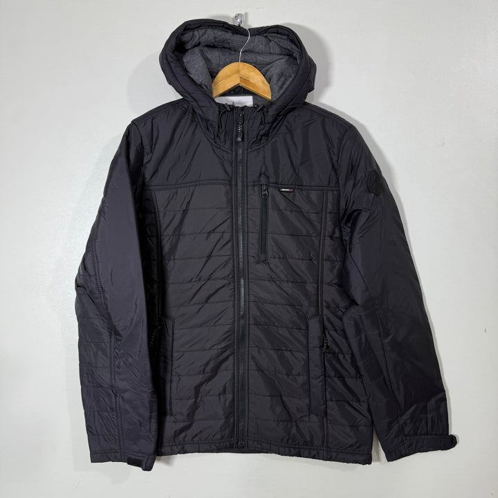 GERRY SPECIAL EDITION PUFFER JACKET WITH HOOD BLACK COLOUR