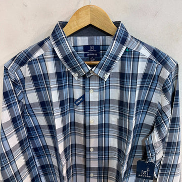 GEORGE CHECKERED BUTTON DOWN SHIRT BRAND NEW - JS BROTHERS 