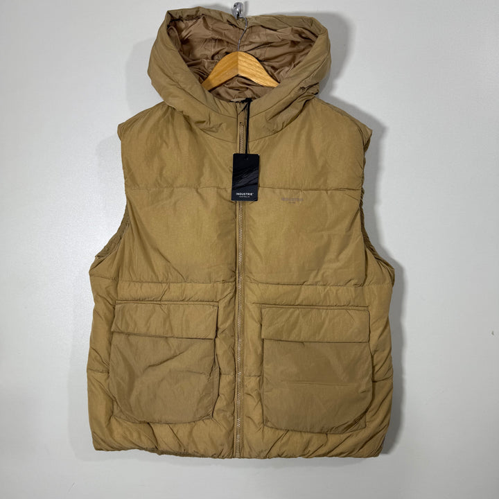 INDUSTRIE SLEEVES LESS JACKET BRAND NEW WITH HOOD