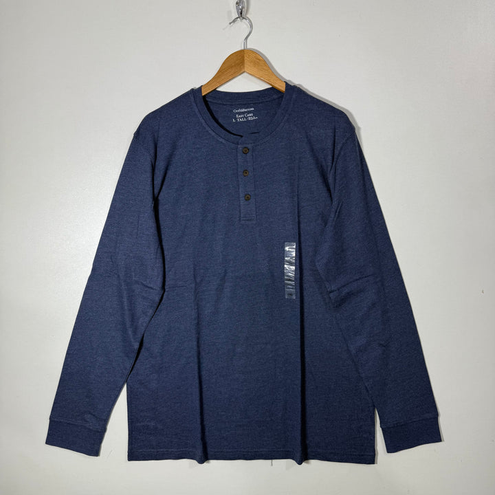 CROFT & BARROW HENLEY COLLAR LONG SLEEVES COTTON TSHIRT BRAND NEW