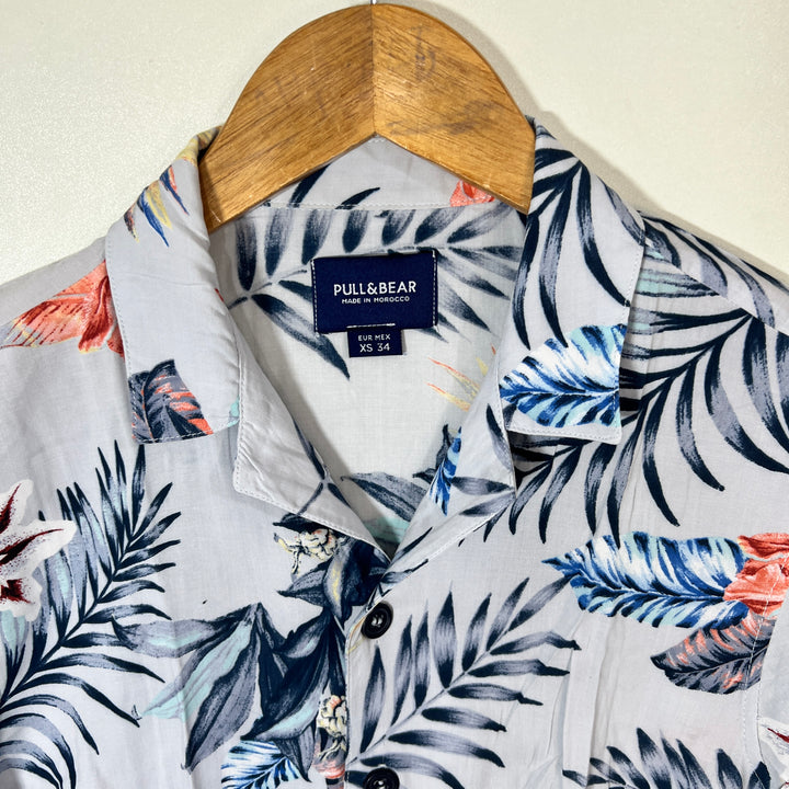 PULL & BEAR SAFARI COLLAR HALF SLEEVES HAWAI SHIRT