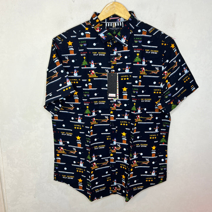 DENIM & FLOWER HALF SLEEVES COTTON SHIRT BRAND NEW