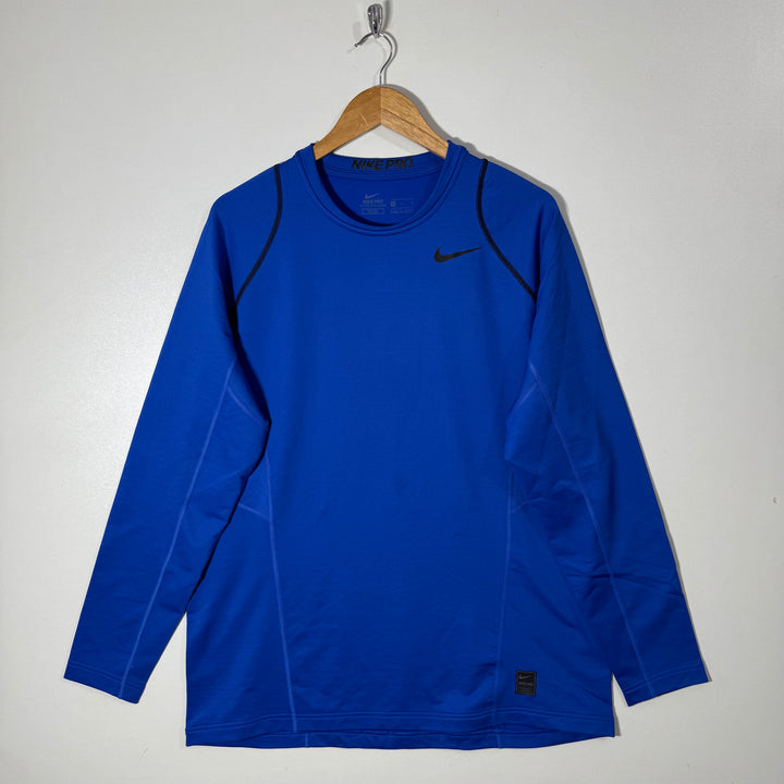NIKE PRO HYPERWARM FITTED LONG SLEEVES SPORT TSHIRT INNER FLEECE