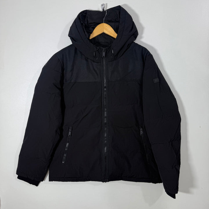 DKNY PUFFER JACKET WITH HOOD BLACK COLOUR