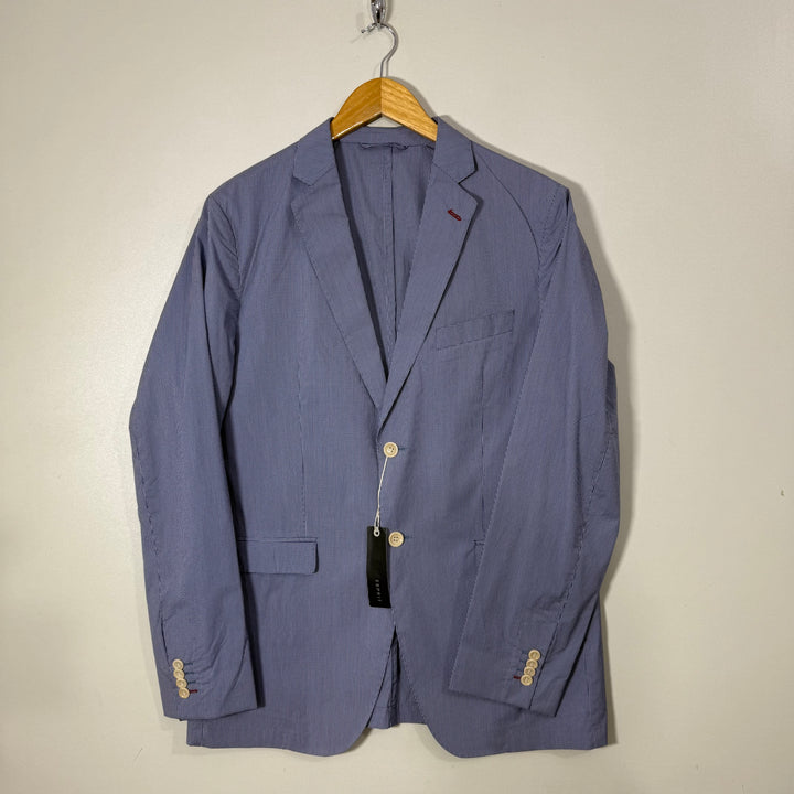 ESPRIT REGULAR FIT 2 BUTTON CHECKERED COTTON BLAZER BRAND NEW