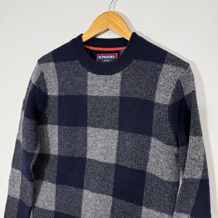 SUPERDRY LAMBSWOOL CHECKERED SWEATER