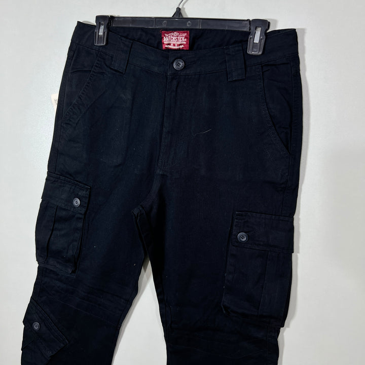 MATCHSTICK STRAIGHT FIT CARGO COTTON PANT BRAND NEW BLACK COLOUR