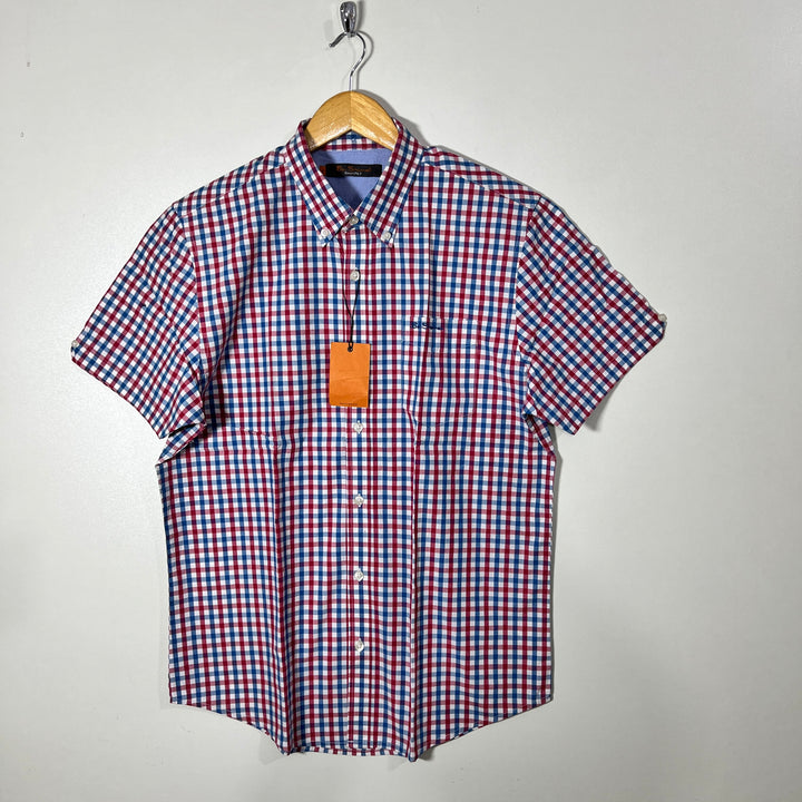 BEN SHERMAN BUTTON DOWN HALF SLEEVES COTTON SHIRT BRA NEW