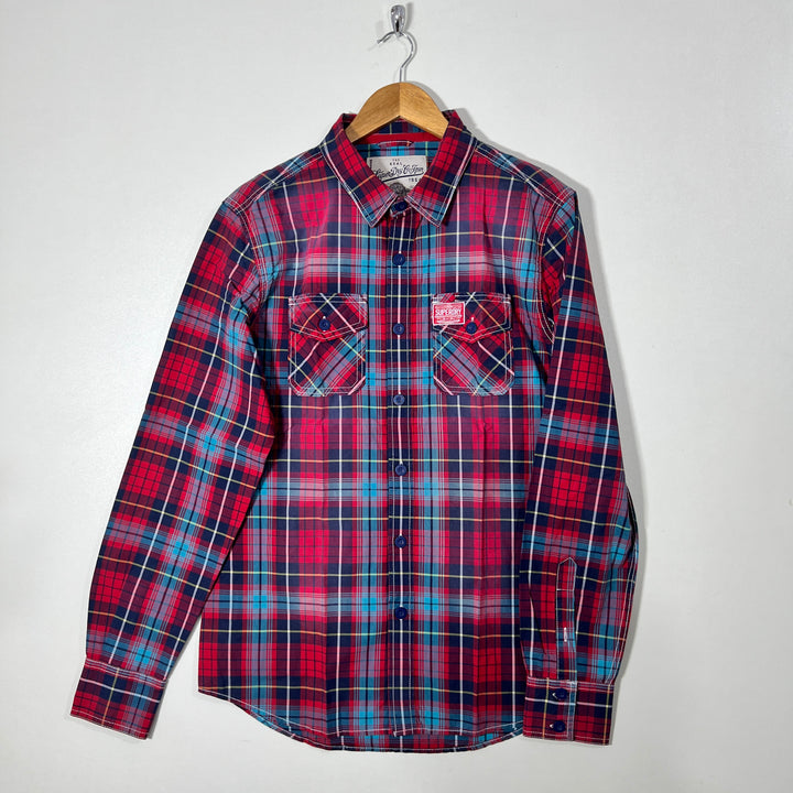 SUPERDRY DOUBLE POCKETS CASUAL COTTON SHIRT