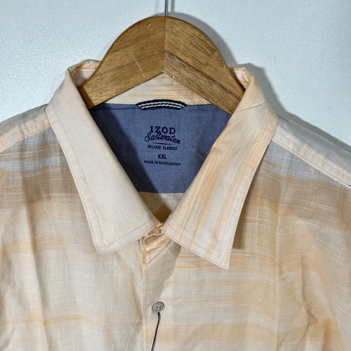 IZOD SALTWATER BUTTON DOWN HALF SLEEVES SHIRT