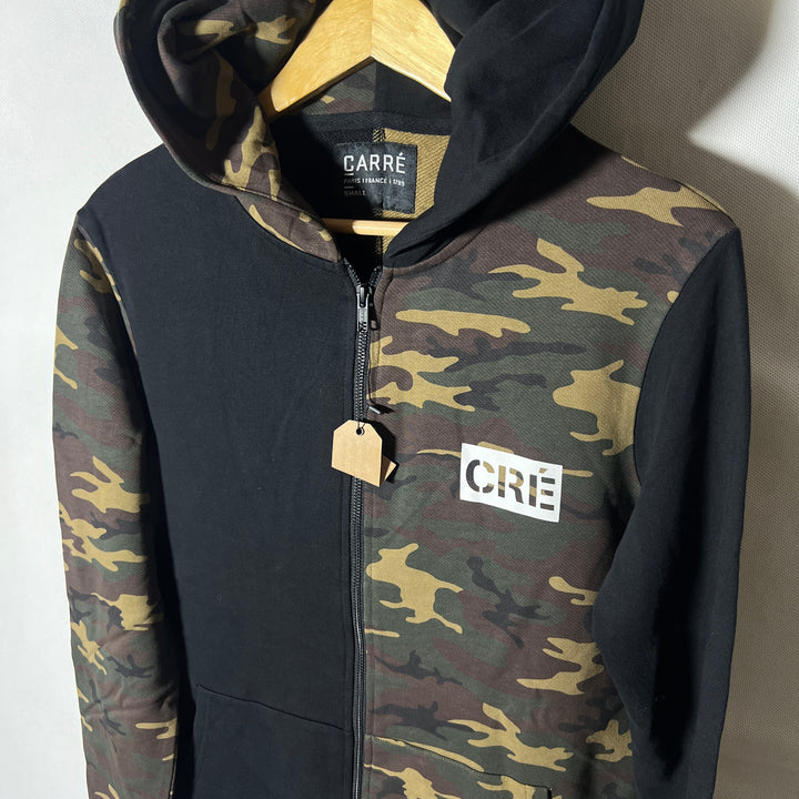 CARRE CAMOUFLAGE SWEAT JACKET WITH HOOD