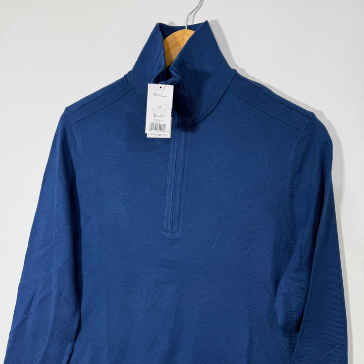 BANANA REPUBLIC SILK COTTON CASHMERE HALF ZIP SWEATER BRAND NEW
