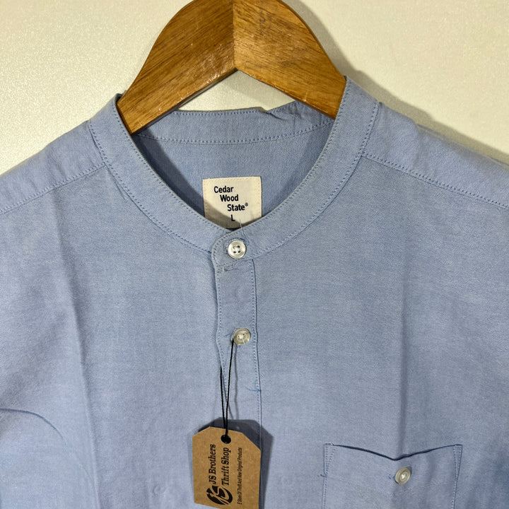 CEDAR WOOD STATE BEN COLLAR OXFORD COTTON SHIRT