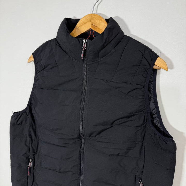 HAWK & CO SLEEVES LESS PUFFER JACKET BLACK COLOUR