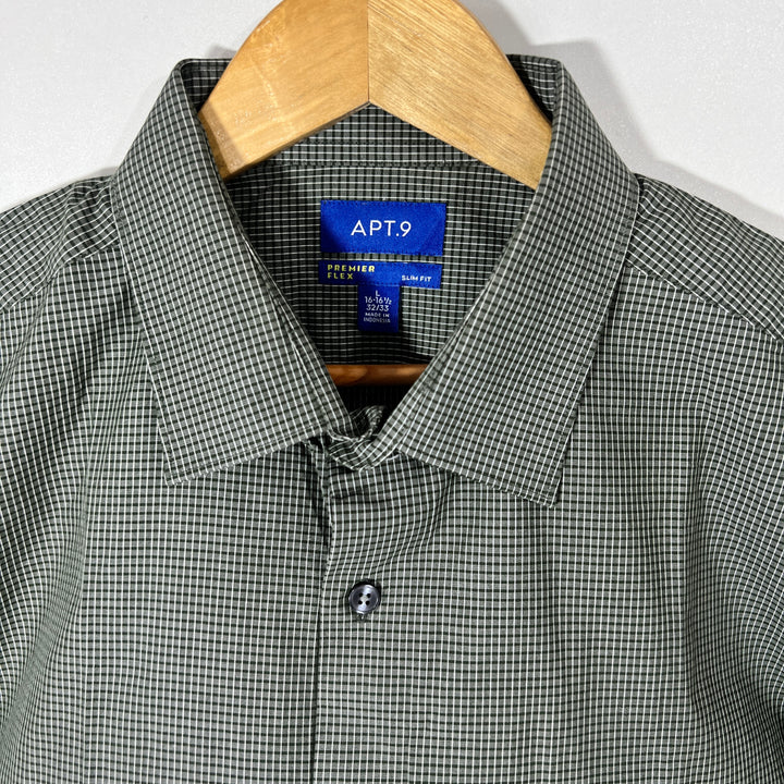 APT.9 SLIM FIT CHECKERED SHIRT