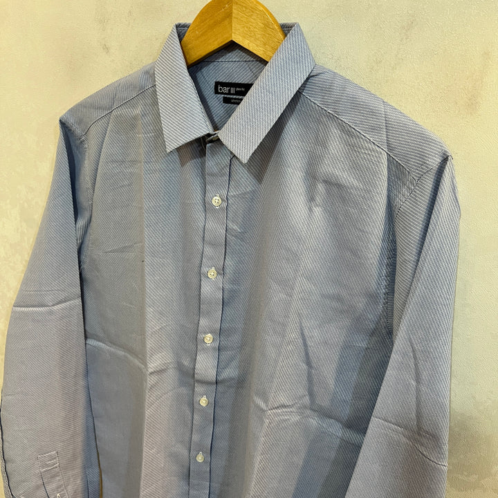 BAR III SLIM FIT FORMAL COTTON SHIRT WITH STRETCH