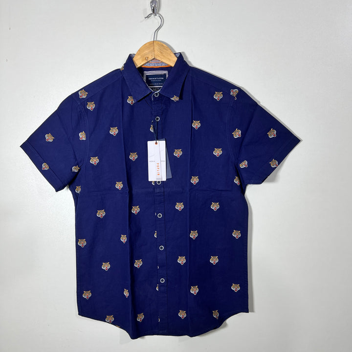 DENIM & FLOWER HALF SLEEVES SHIRT BRAND NEW