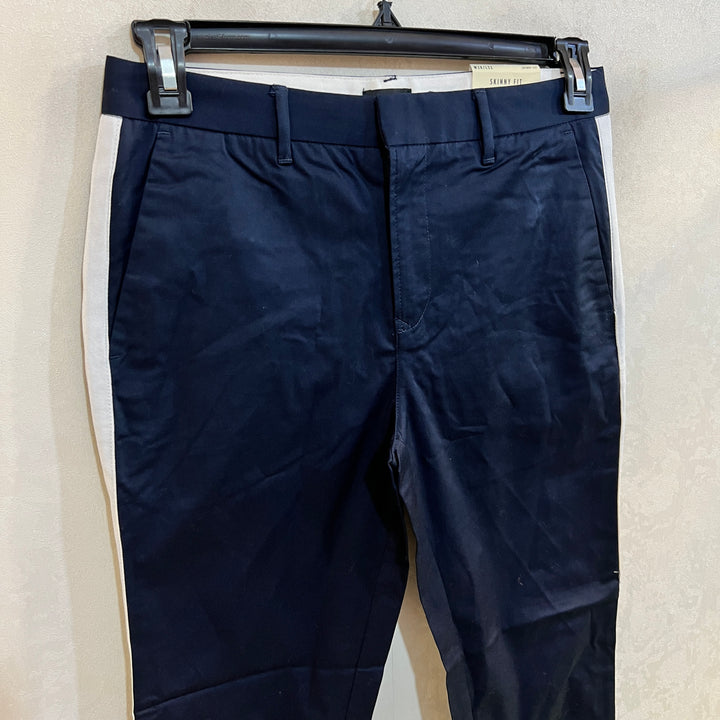 RIVER ISLAND SKINNY FIT NAVY BLUE COTTON CHINO PANT BRAND NEW