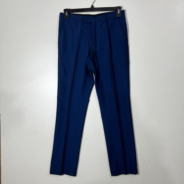 NEXT STRAIGHT FIT TEXTUR DRESS PANT WITHOUT STRETCH BLUE COLOUR