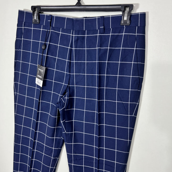 TOPMAN SKINNY FIT CHECKERED DRESS PANT BRAND NEW