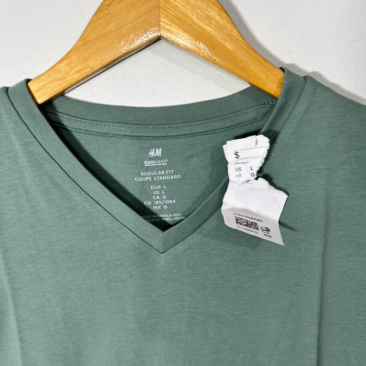 H&M V NECK COTTON TSHIRT