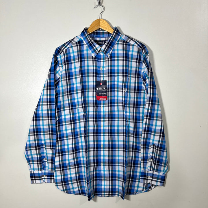 CHAPS BUTTON DOWN CASUAL COTTON SHIRT BRAND NEW
