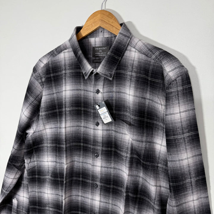 PRIMARK BUTTON DOWN FLANNEL COTTON SHIRT BRAND NEW