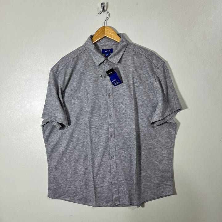 APT.9 PREMIER FLEX UNTUCKED FIT HALF SLEEVES SHIRT BRAND NEW WITH STRETCH
