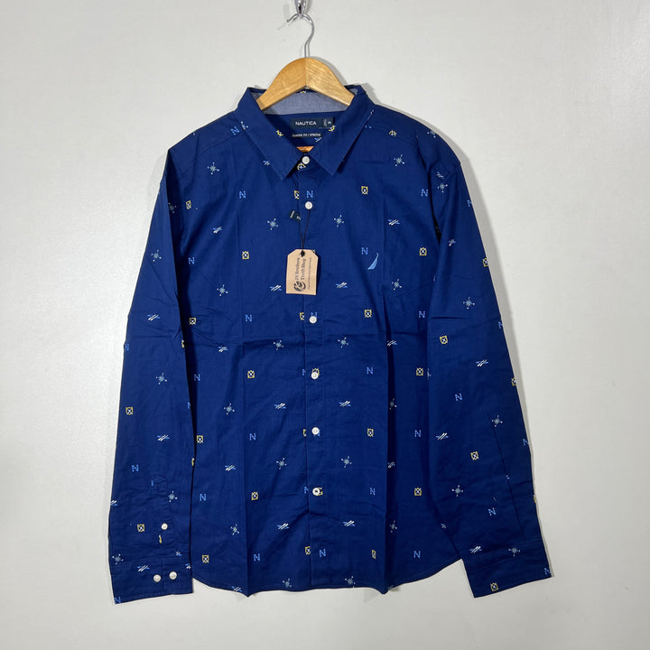 NAUTICA CLASSIC FIT CASUAL COTTON SHIRT WITH STRETCH