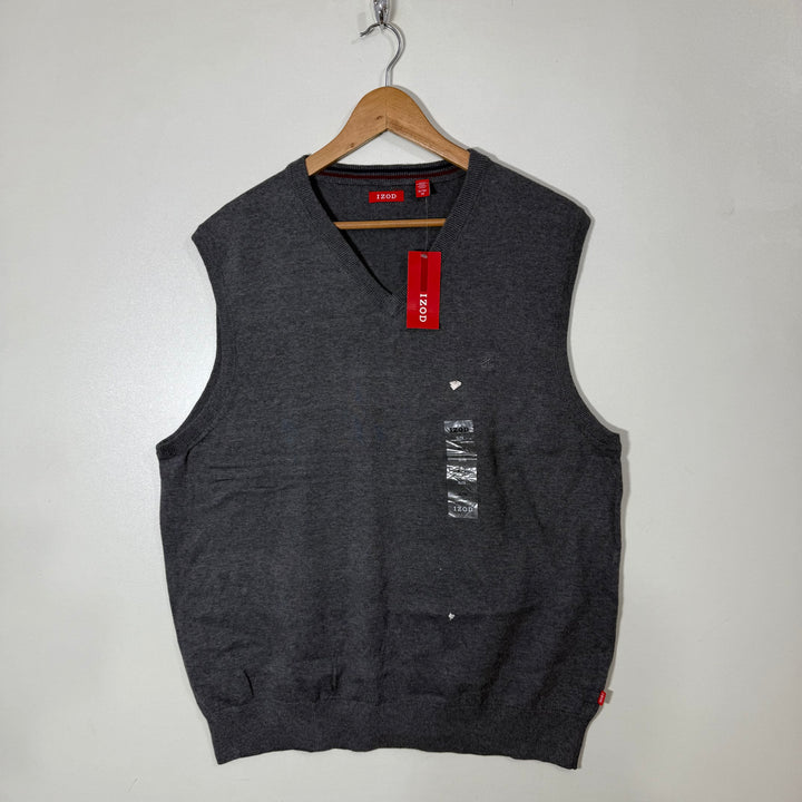 IZOD SLEEVES LESS COTTON SWEATER BRAND NEW GREY COLOUR